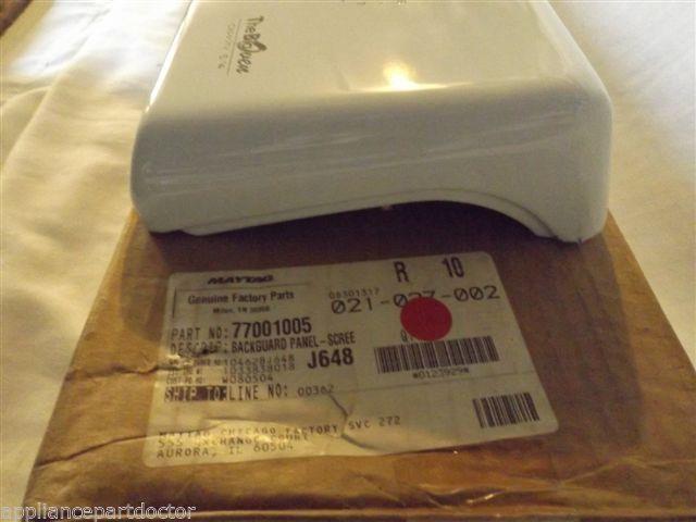 AMANA STOVE 77001005 BACKGUARD PANEL NEW IN BOX AMANA STOVE 77001005 BACKGUARD PANEL NEW IN BOX
